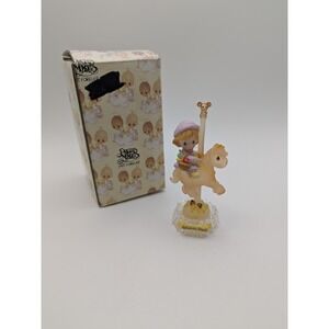 Vtg Precious Moments Autumns Praise Carousel Horse Figurine with Box Enesco 2000